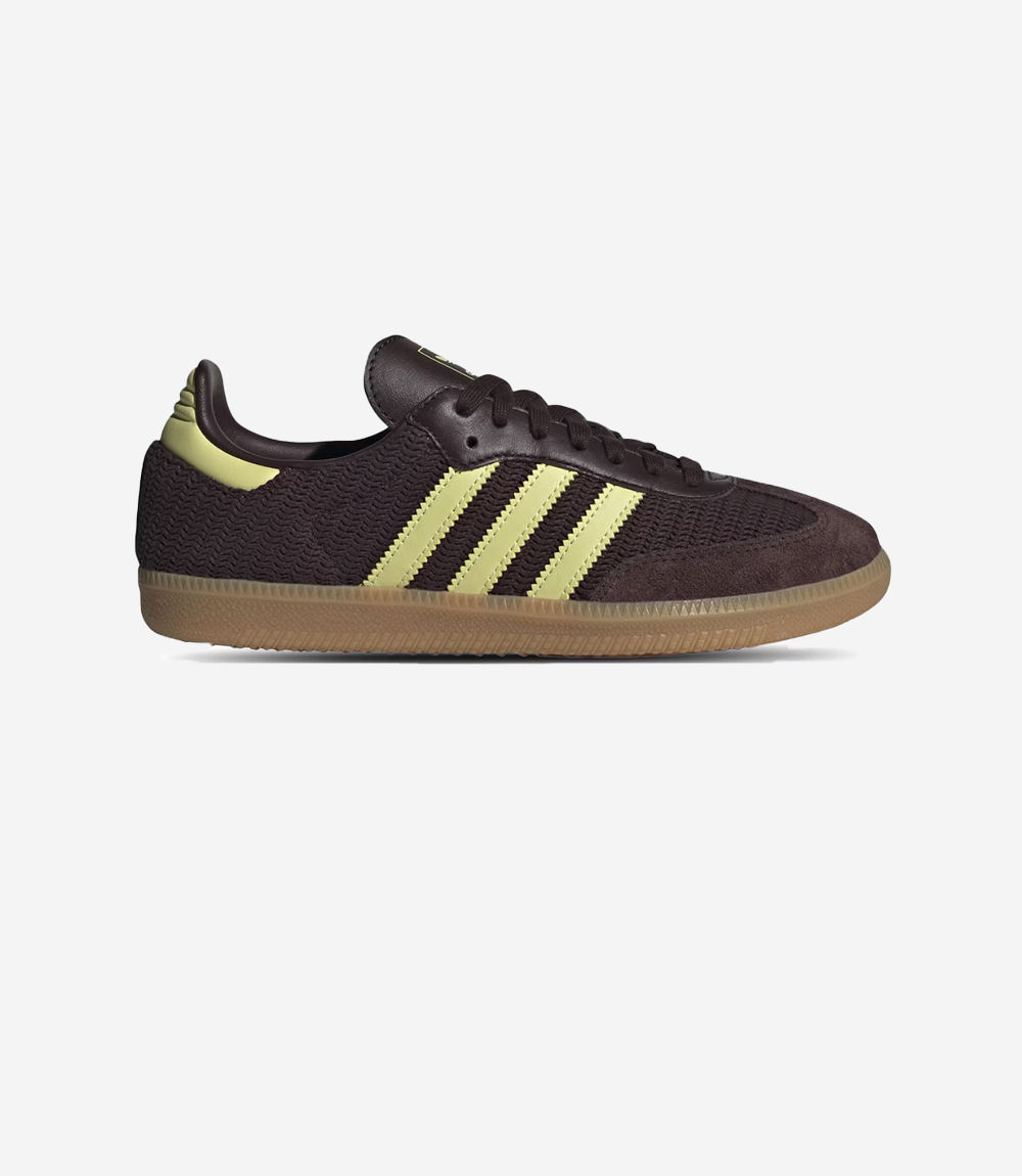 adidas Samba OG Shadow Brown Powder Yellow (Women's)