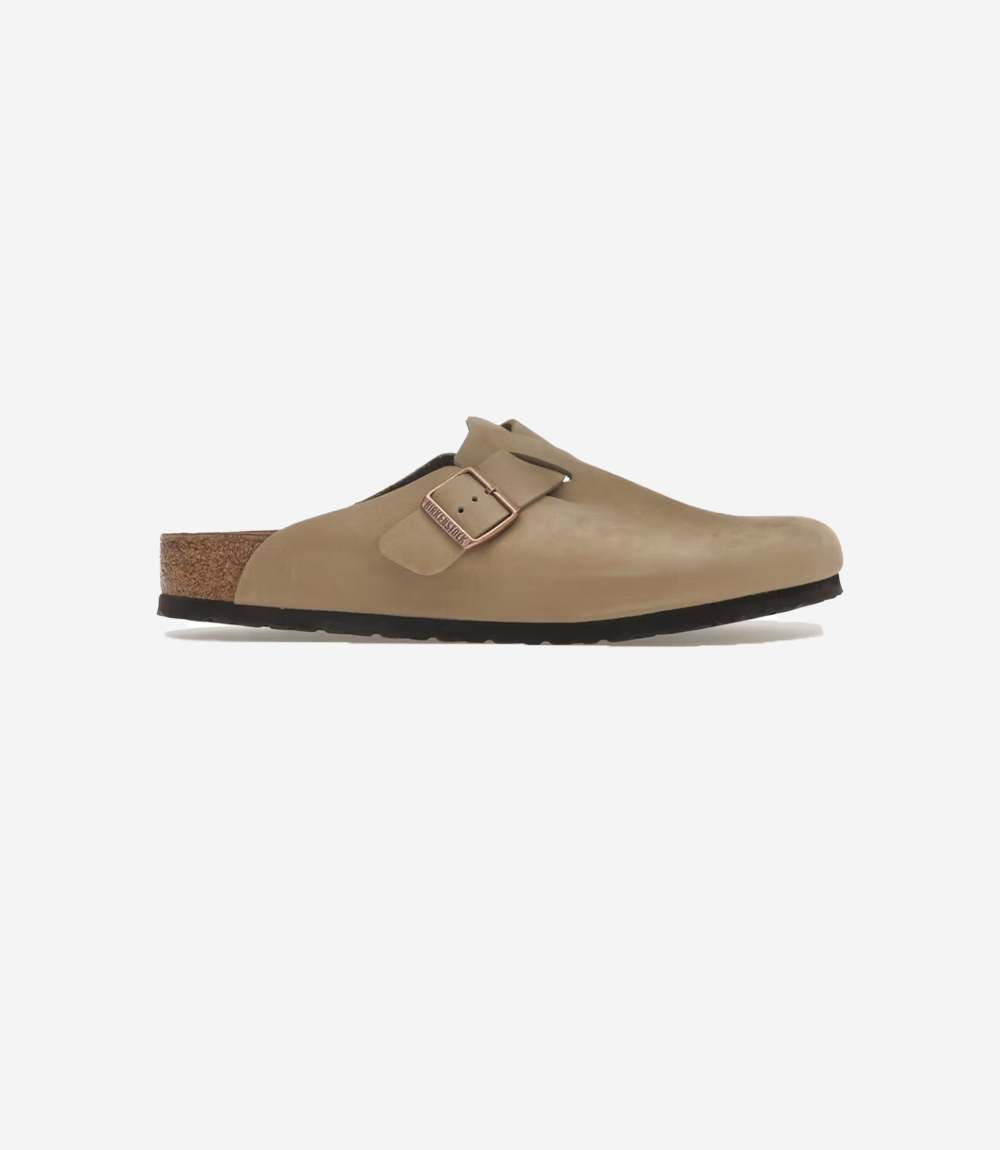 Birkenstock Boston Oiled Leather Tobacco Brown