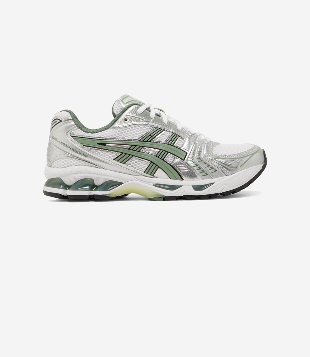 ASICS Gel-Kayano 14 White Pure Silver Slate Gray Sage