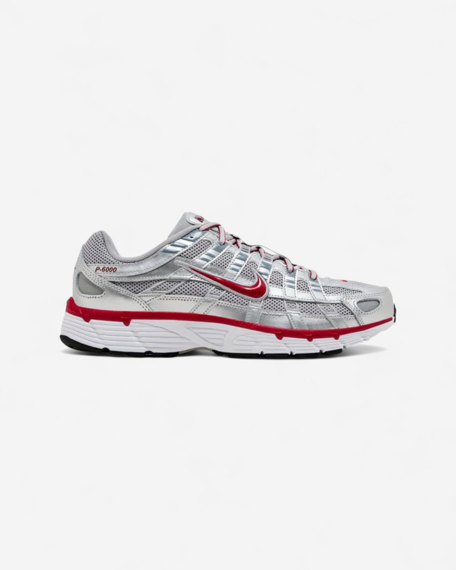 Nike P-6000 Metallic Silver Gym Red