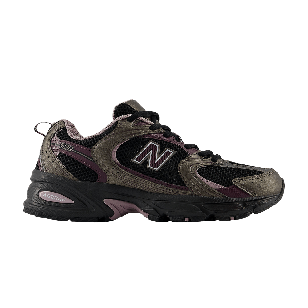 basket-sneakers-NEW BALANCE-New Balance 530 Black Metallic Plum Brown-