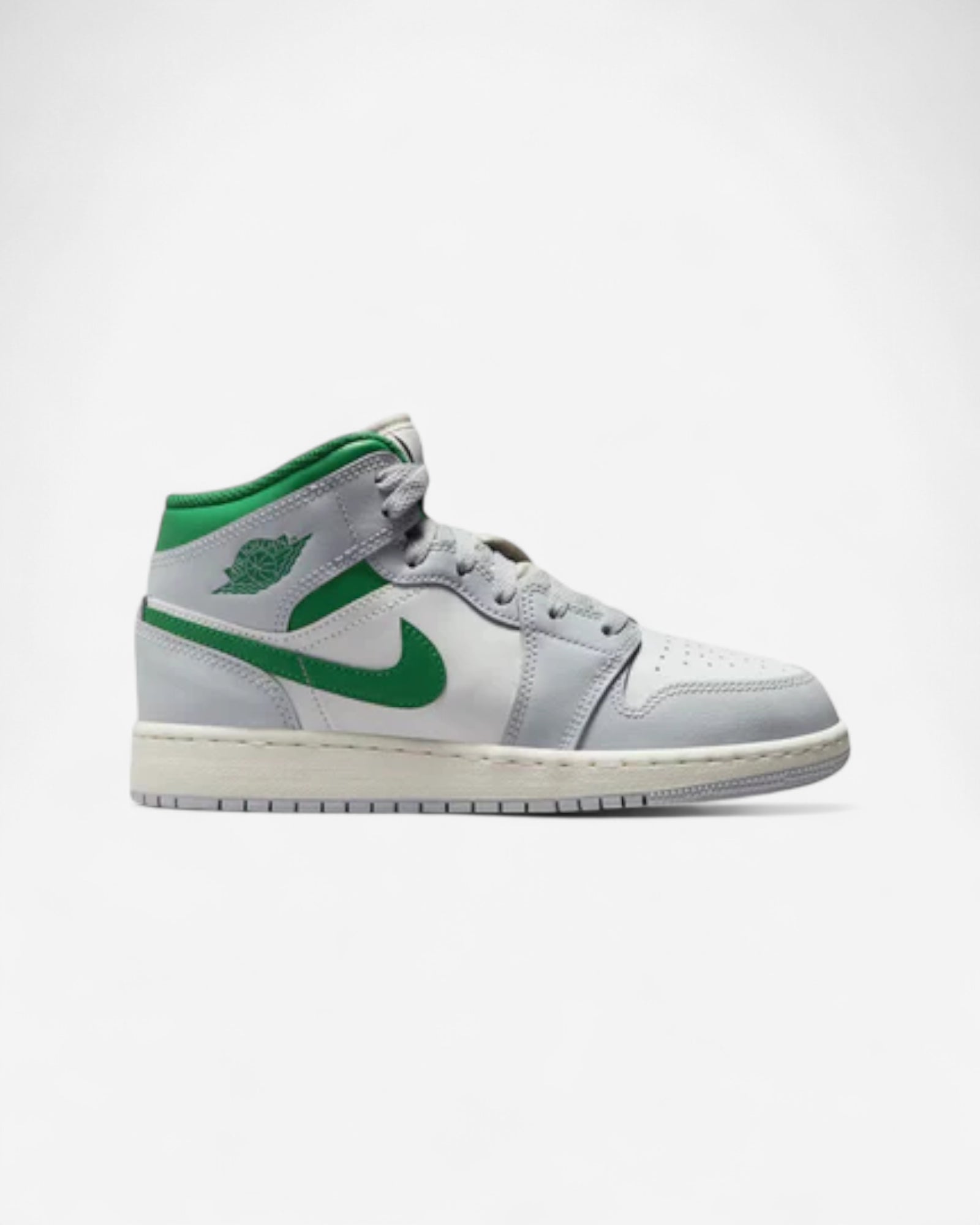 Air Jordan 1 Mid White Pure Platinum Pine Green (GS)