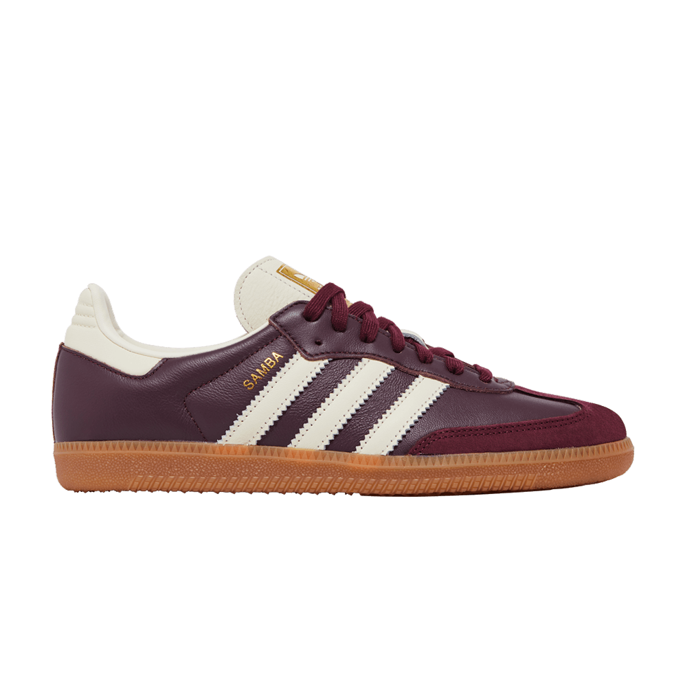 adidas Samba OG Maroon Gold Metallic (Women&#39;s)