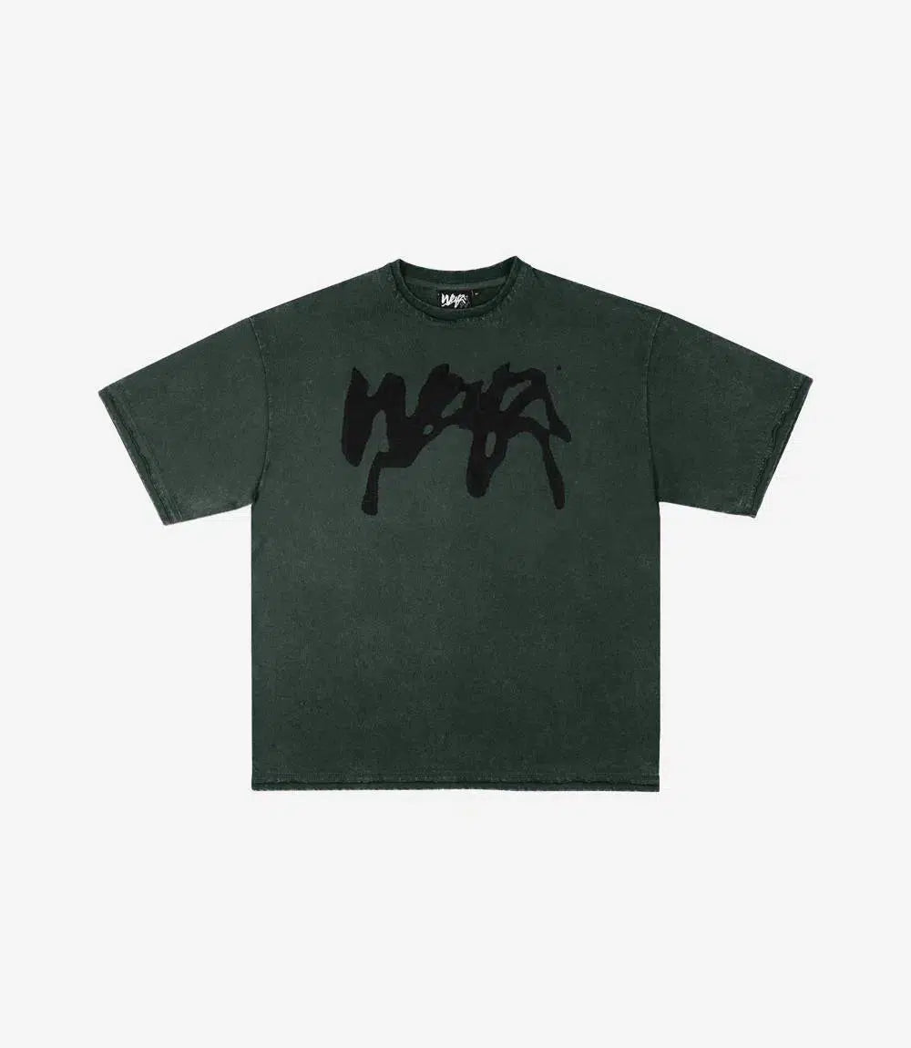 Tee-shirt oversize WEYZ "DESTUCTURED PROPAGANDA" - Dark Green-WEYZ-wathe