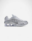 Nike Shox R4 White Bright Crimson Metallic Silver