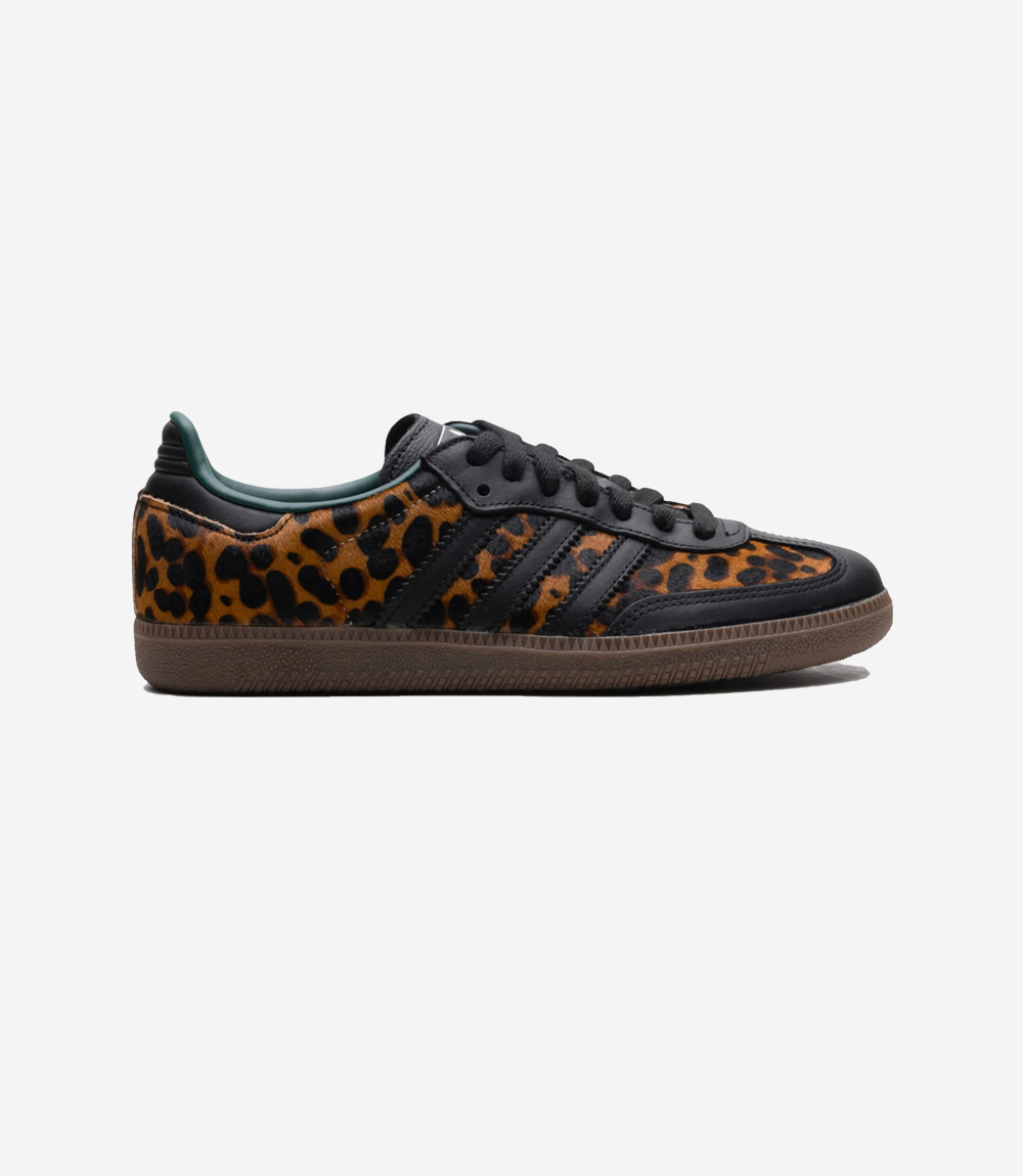 basket-sneakers-ADIDAS-adidas Samba OG Black Green Leopard (Women's)-