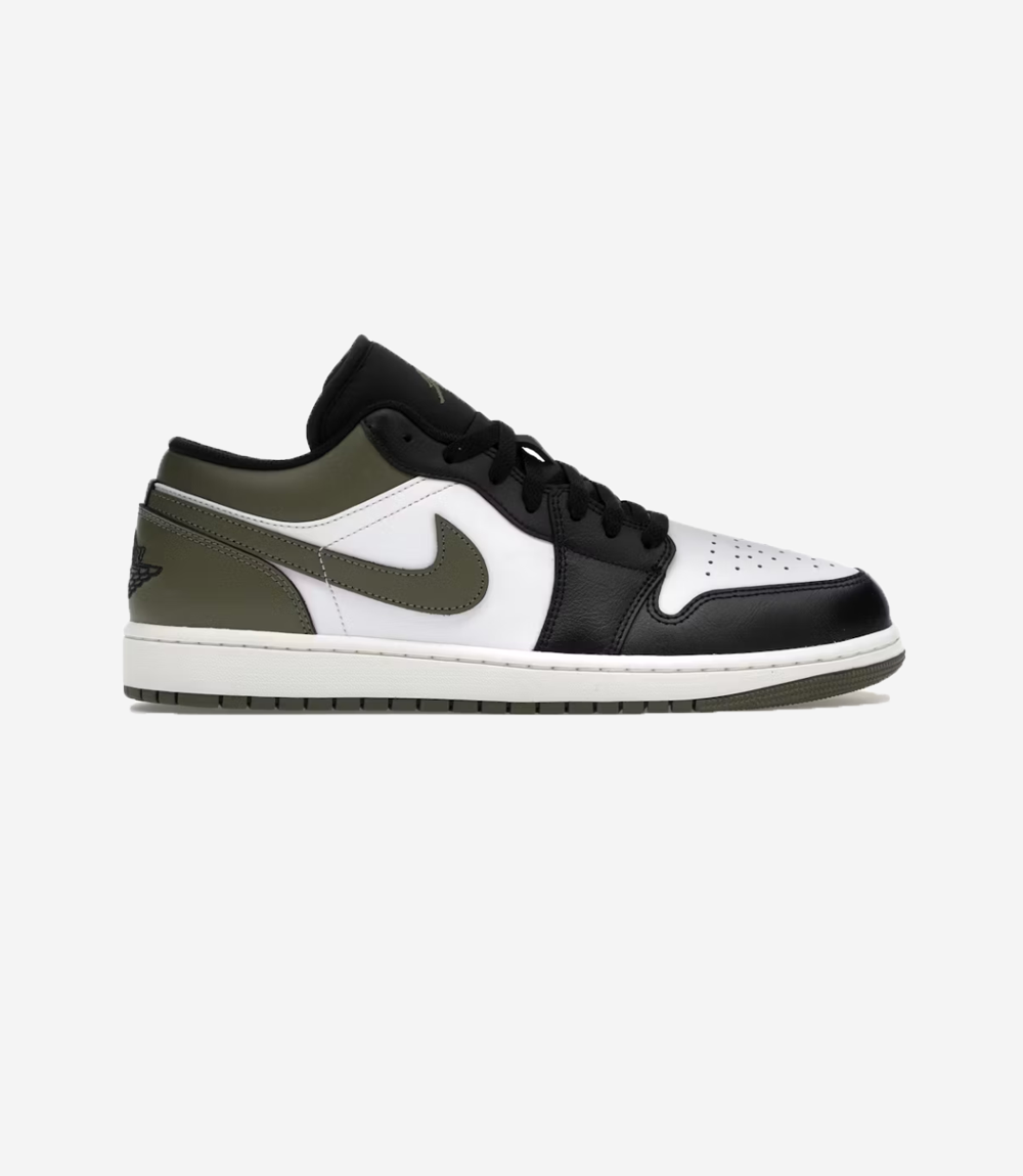 basket-sneakers-AIR JORDAN-Jordan 1 Low Black Toe Medium Olive-