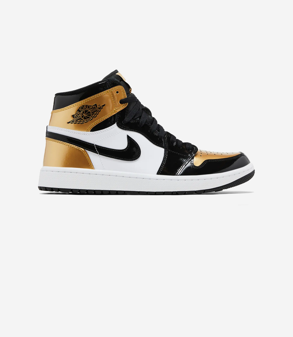 basket-sneakers-AIR JORDAN-Jordan 1 Retro High Golf Patent Gold Toe-