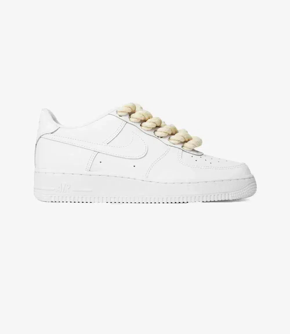 basket-sneakers-NIKE-Air Force 1 White Corde-