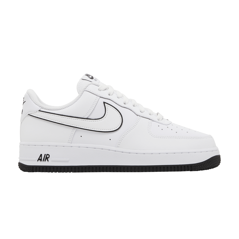 basket-sneakers-NIKE-Nike Air Force 1 '07 Low White Black Outline Swoosh-