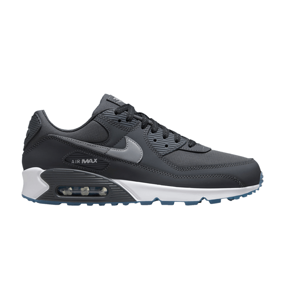 basket-sneakers-NIKE-Nike Air Max 90 Reflective Swoosh Anthracite Industrial Blue-