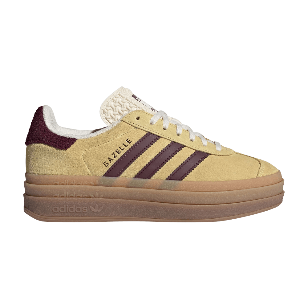 adidas Gazelle Bold Almost Yellow Maroon (Women's)