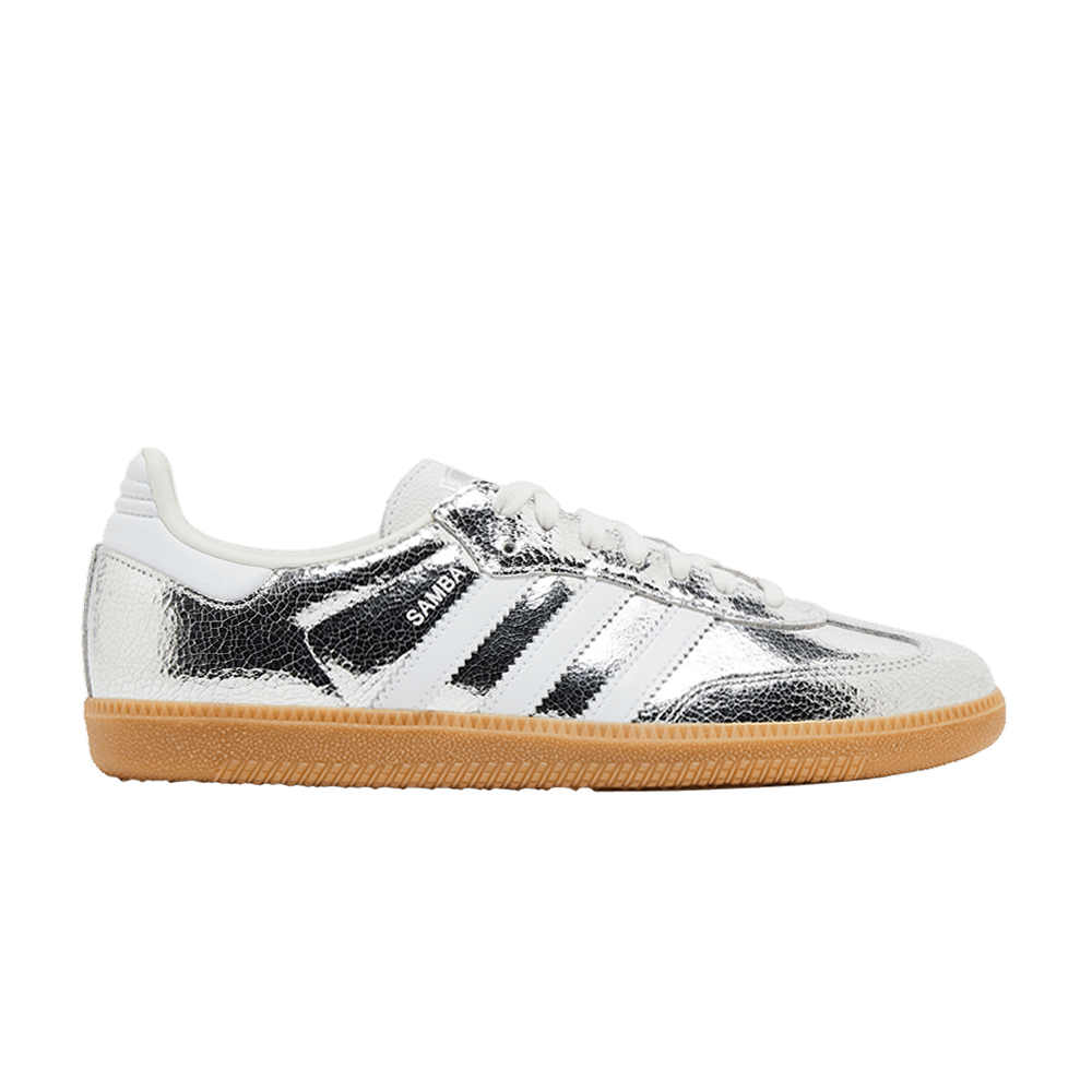 adidas Samba OG Silver Metallic Cracked Leather (Women&#39;s)